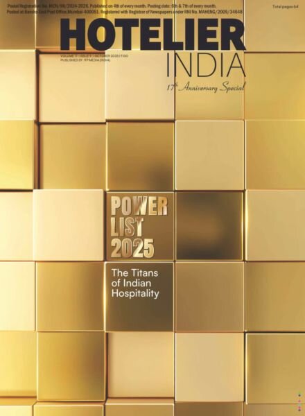Hotelier India – October 2025 Cover