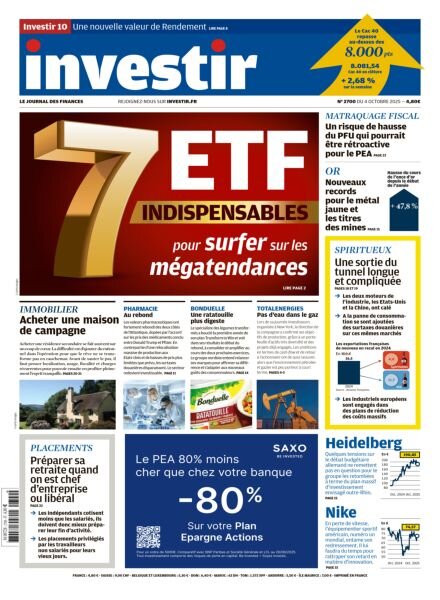 Investir – 4 Octobre 2025 Cover