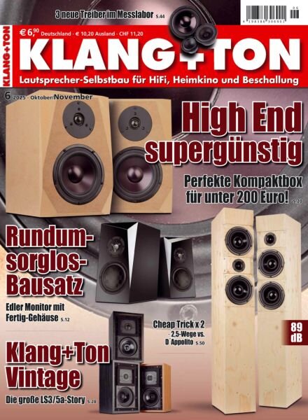 Klang+Ton – Oktober-November 2025 Cover