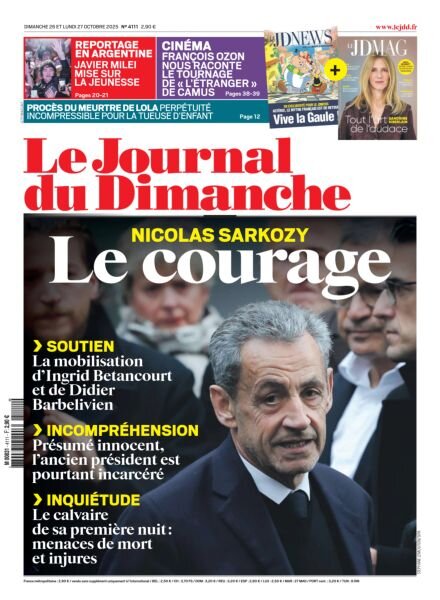 Le Journal du dimanche – 26 Octobre 2025 Cover