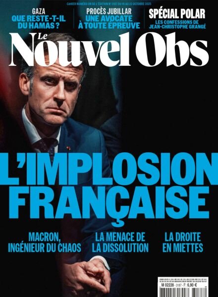 Le Nouvel Obs – 16 Octobre 2025 Cover