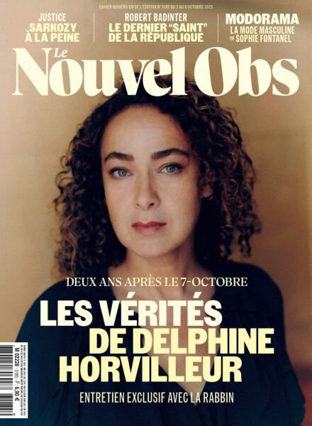 Le Nouvel Obs – 2 Octobre 2025 Cover