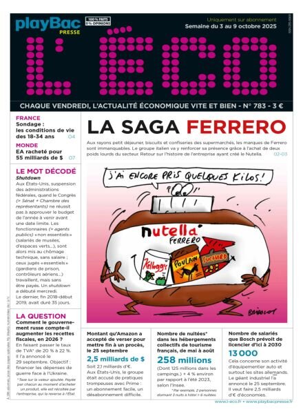 L’eCO – 3 Octobre 2025 Cover
