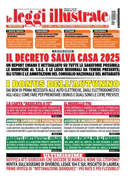 Leggi Illustrate – Ottobre 2025 Cover