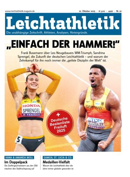 Leichtathletik – 22 Oktober 2025 Cover