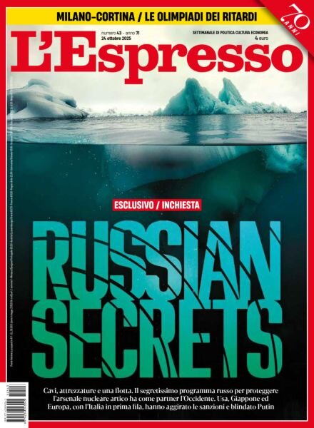 L’Espresso – 24 Ottobre 2025 Cover