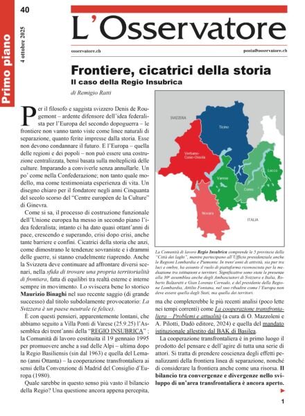 L’Osservatore – 4 Ottobre 2025 Cover