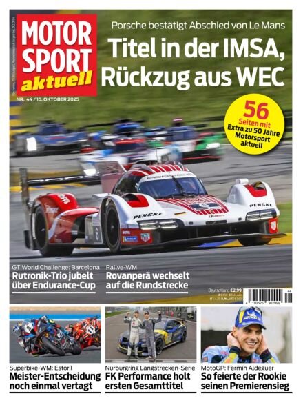 Motorsport aktuell – 15 Oktober 2025 Cover