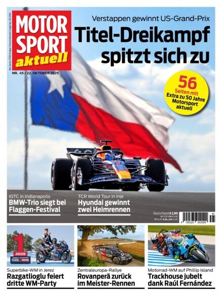 Motorsport aktuell – 21 Oktober 2025 Cover