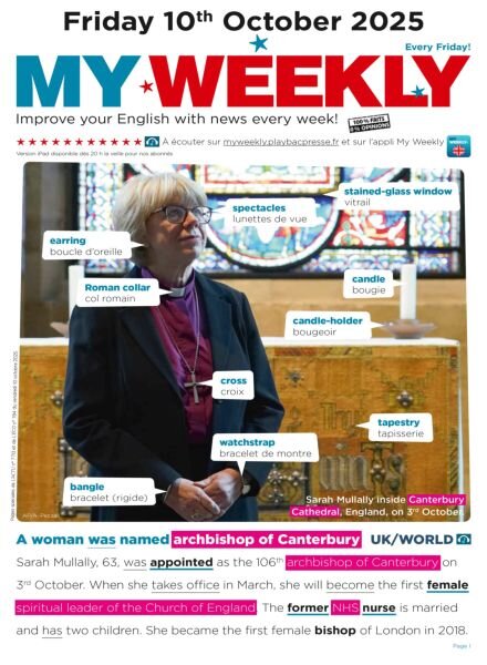 My Weekly fr – 10 Octobre 2025 Cover