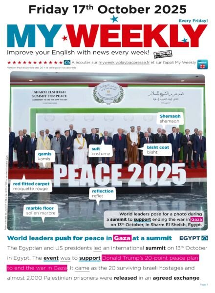 My Weekly fr – 17 Octobre 2025 Cover