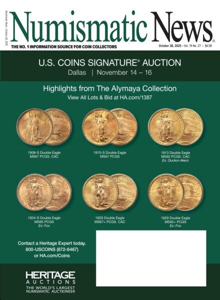 Numismatic News – October 28 2025 Cover