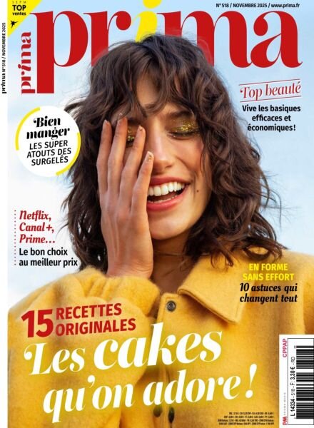 Prima France – Novembre 2025 Cover