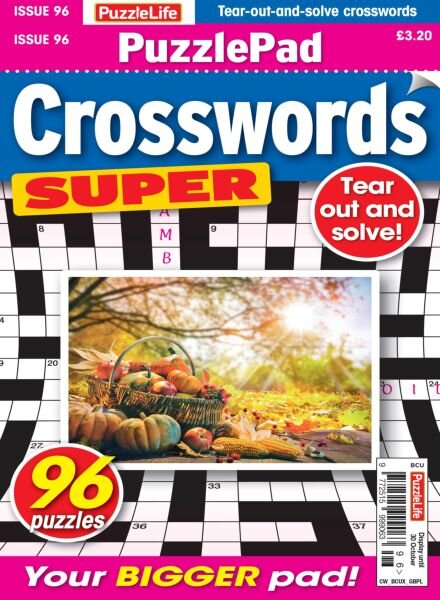 PuzzleLife PuzzlePad Crosswords Super – October 2025 Cover