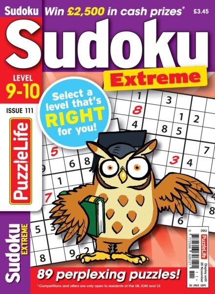 PuzzleLife Sudoku Extreme – October 2025 Cover