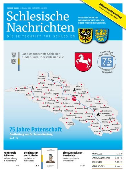 Schlesische Nachrichten – Nr 10 2025 Cover