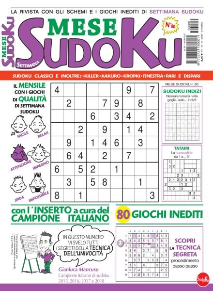 Settimana Sudoku Mese – Ottobre 2025 Cover