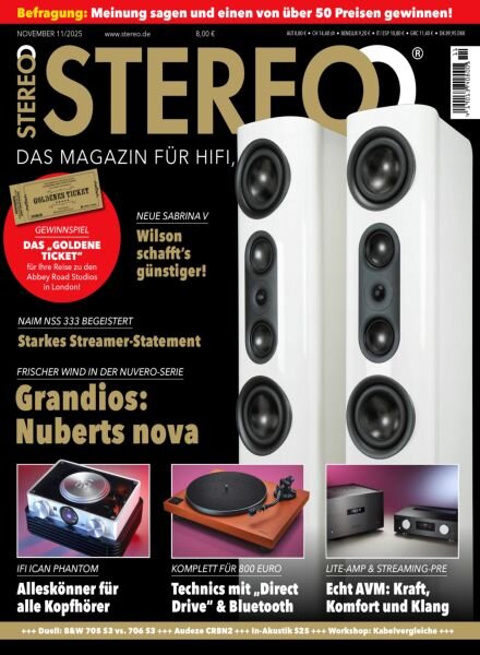 Stereo – November 2025 Cover