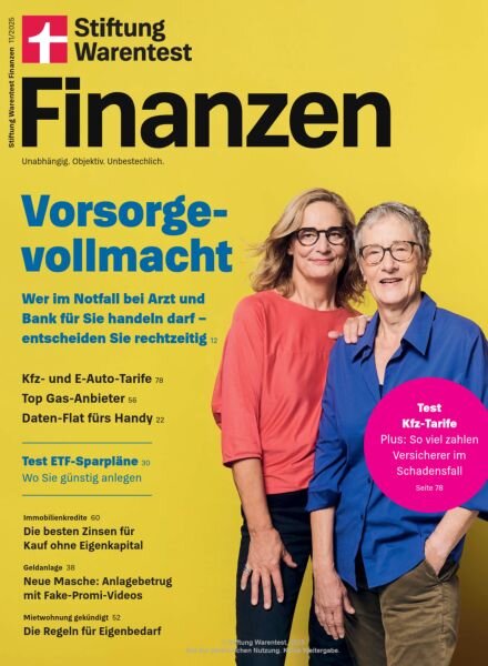 Stiftung Warentest Finanzen – November 2025 Cover