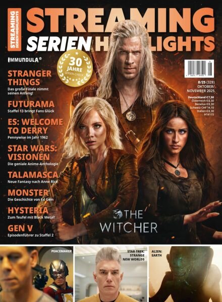 Streaming Serien Highlights – Oktober-November 2025 Cover