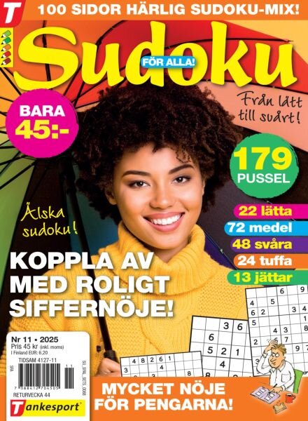 Sudoku for Alla – Oktober 2025 Cover