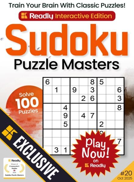 Sudoku Puzzle Masters – October 2025 Cover