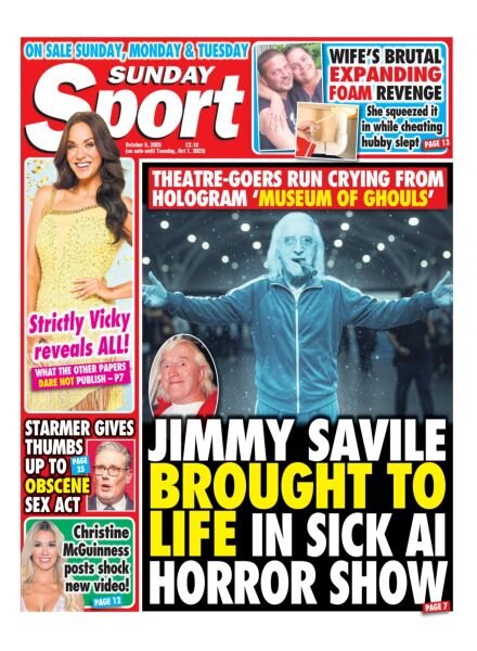 Sunday Sport – 5 October 2025 Cover