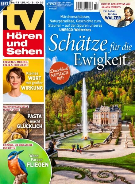 TV Horen und Sehen – 17 Oktober 2025 Cover