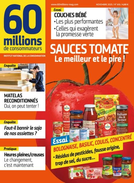 60 Millions de Consommateurs – Novembre 2025 Cover