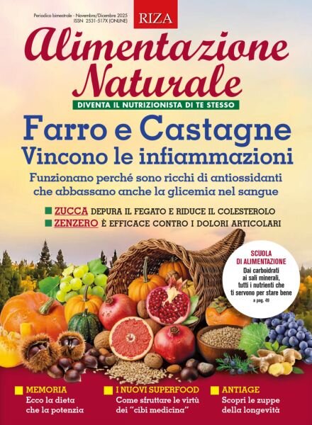 Alimentazione Naturale – Novembre 2025 Cover