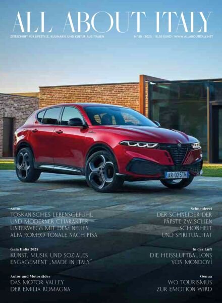 All About Italy – November 2025 Cover