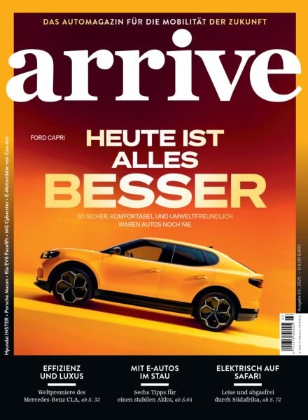Arrive Magazin – Nr 3 2025 Cover
