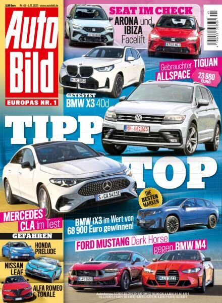 Auto Bild Germany – 6 November 2025 Cover
