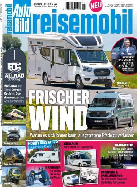 Auto Bild Reisemobil – Dezember 2025-Januar 2026 Cover