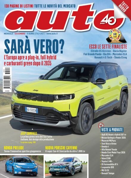 Auto – Dicembre 2025 Cover