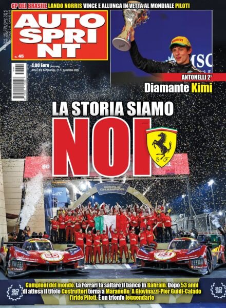 Auto Sprint – 11 Novembre 2025 Cover