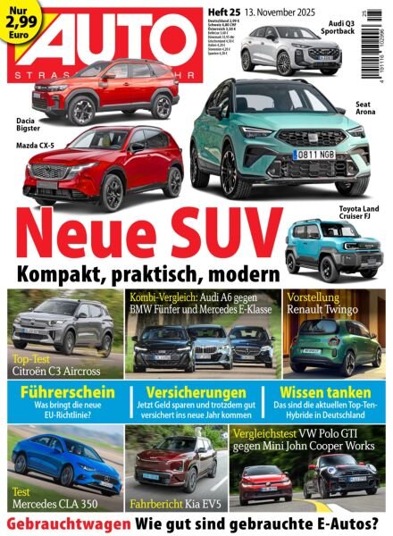 Auto Strassenverkehr – 12 November 2025 Cover