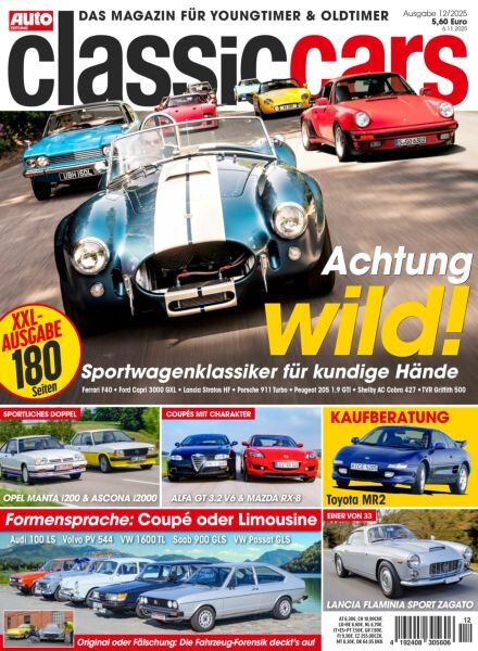 Auto Zeitung Classic Cars – Dezember 2025 Cover