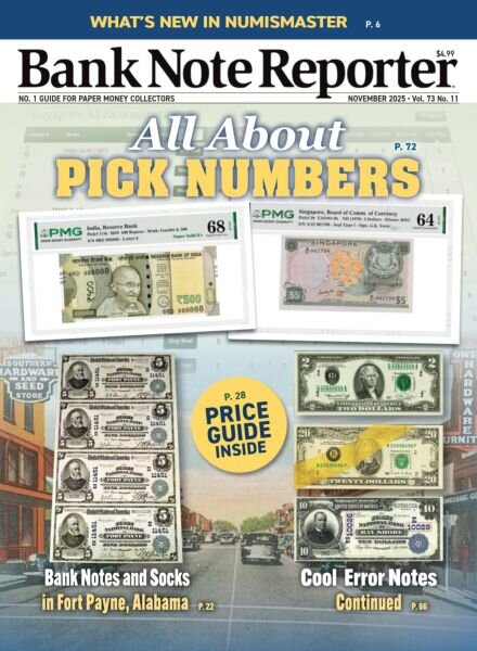 Bank Note Reporter – November 2025 Cover