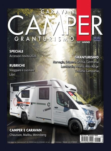 Caravan e Camper Granturismo – Novembre 2025 Cover