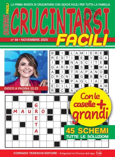Crucintarsi Facili – Novembre 2025 Cover
