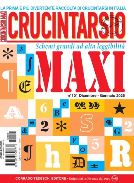 Crucintarsio – 20 Novembre 2025 Cover