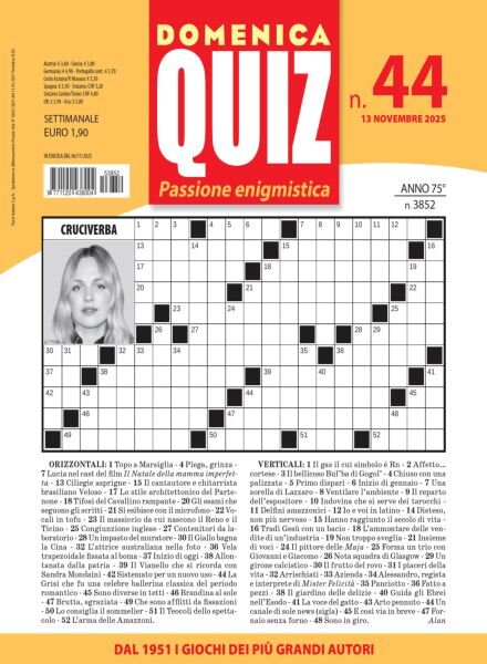 Domenica Quiz – 13 Novembre 2025 Cover