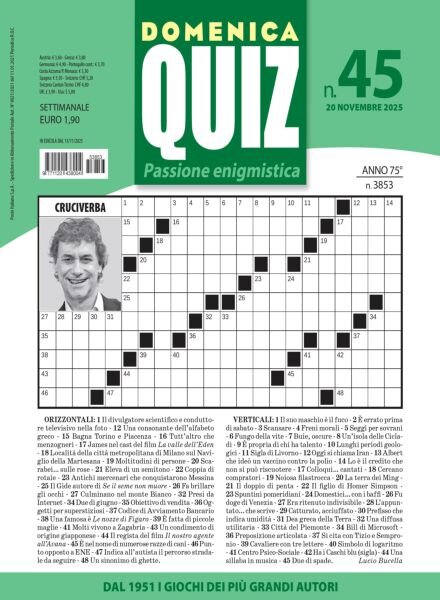 Domenica Quiz – 20 Novembre 2025 Cover