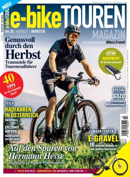 E-Bike Touren Magazin – Herbst-Winter 2025 Cover