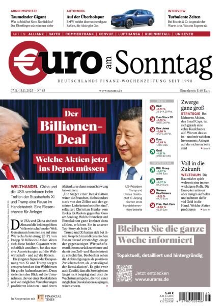 Euro am Sonntag – 7 November 2025 Cover