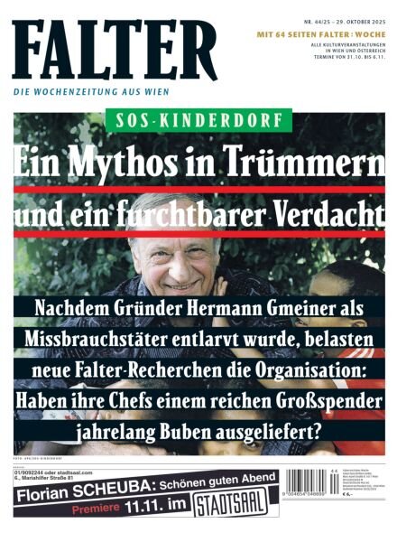 Falter Magazin – 29 Oktober 2025 Cover