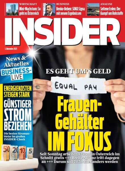Insider Austria – 5 November 2025 Cover