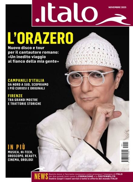 Italo I sensi del viaggio – Novembre 2025 Cover