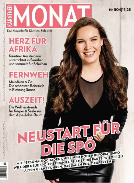 Karntner Monat – November 2025 Cover